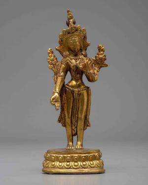 Bodhisattva Chenresig Statue | Handcarved Buddhist Art | Nepal Buddha Statue | Buddha Charm Art | Buddhist Decoration | Religious Gifts
